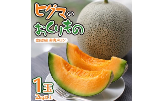 ＜発送月固定定期便＞ヒグマのおくりもの 赤肉メロン(1玉)・ホワイトショコラ(2L×10本)全2回_メロン とうもろこし コーン 定期便 赤肉 フルーツ くだもの 果物 人気 おすすめ 送料無料 北海