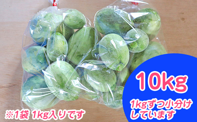 北海道 富良野市 摘果メロン 10kg ≪1kg×10袋≫ お漬物用 2025年 春夏発送 (中山農園)