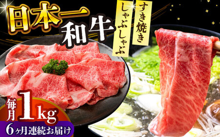 【6回定期便】A4-A5 長崎和牛 しゃぶしゃぶ すき焼き用 500g×2 (肩ロース・肩バラ・モモ) [DBS075]