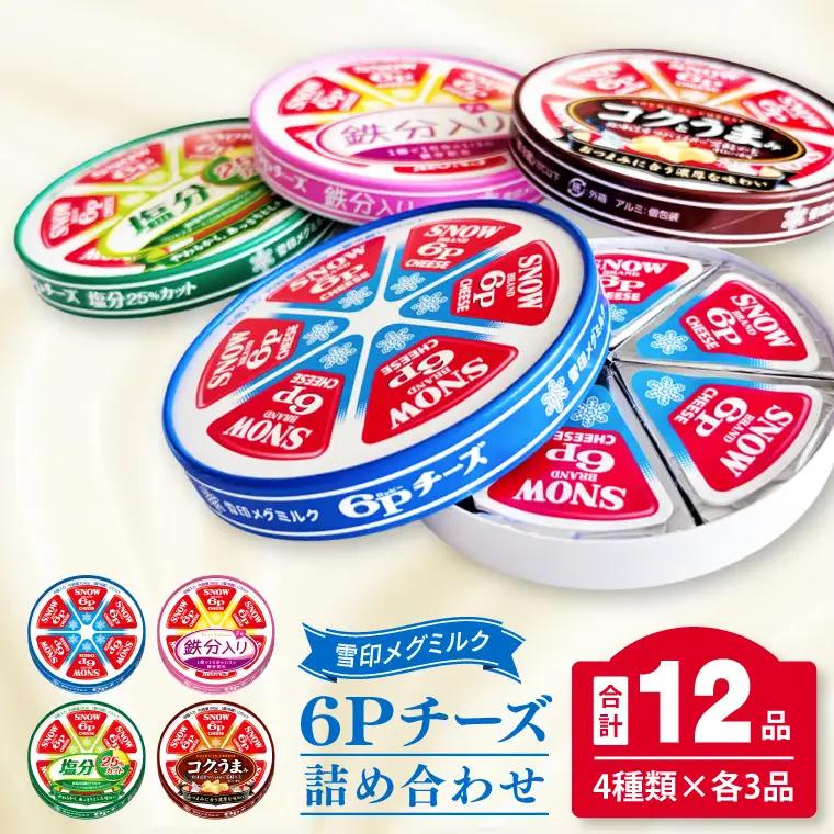 工場直送 雪印 メグミルク 6P チーズ 詰め合わせ セット 12品 人気 カルシウム 鉄分 塩分カット 食べ比べ  乳製品 加工品 冷蔵 送料無料(02-05)