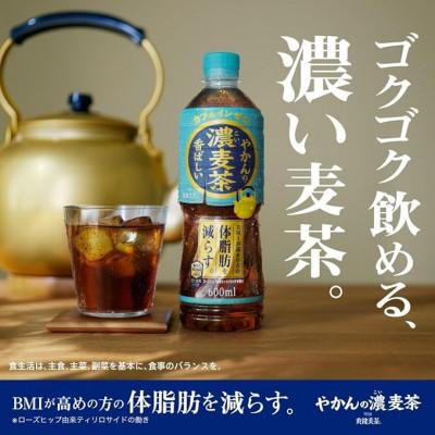 ふるさと納税 久御山町 【毎月定期便】やかんの濃麦茶600mlPET　24本入全3回 |  | 01