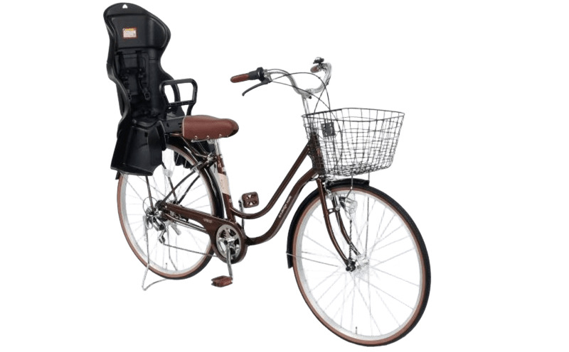 a.n.designworks/ STYLE KIX FAMILY276 チャイルドシート付 ブラウン【27型 自転車 完成品 組み立て不要 アウトドア サイクリング じてんしゃ 通勤 通学 新生活】 099X368