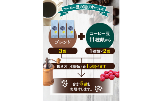 【豆】（ブレンド3+タンザニア2）挽き立てコーヒー豆 750gセット / コーヒー豆 焙煎 コーヒー【hgo001A-d-11】