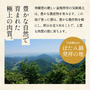 猪 しゃぶしゃぶ セット 600ｇ D012-23 兵庫県 丹波篠山市 猪肉 いのしし肉 ジビエ料理 お歳暮 御歳暮 お正月 お取り寄せ ハレの日 お鍋 団らん ギフト お祝い プレゼント 贈り物 お