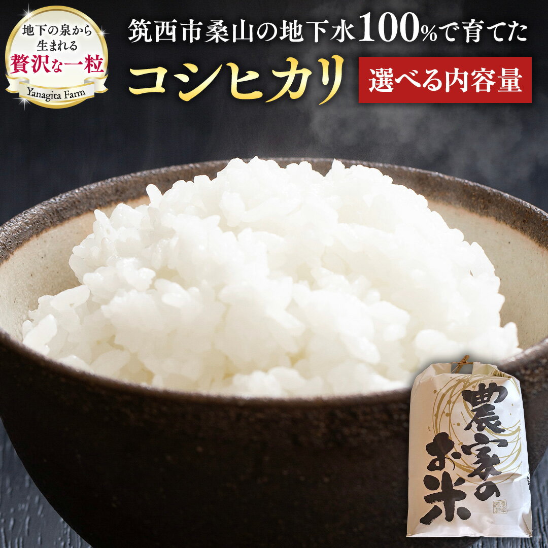 【ふるさと納税】地下水100％で作る美味しい 「 コシヒカリ 」 ( 選べる 精米方法 /内容量 ) 精米 玄米 5kg 6kg 10kg 25kg 30kg 令和7年産 米 お米 白米 コメ こしひかり 茨城県 精米 新生活 応援