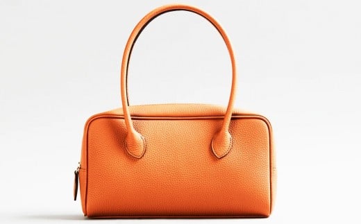 ハンドバッグ オレンジ【1253-2-GMS】｜革製品 レザー 国産 [1043]