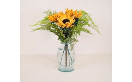 Eterna -Leather Himawari- カラー 赤 ／ 国産 革 レザー ひまわり 造花 アートフラワー 小物 インテリア 記念日 プレゼント 奈良県 葛城市【area002-red】