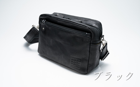 【ブラック】 箱型ショルダー ヌメゴート 山羊革 ショルダーバッグ バッグ 鞄 ショルダーバッグ プレゼント ギフト ショルダーバッグ