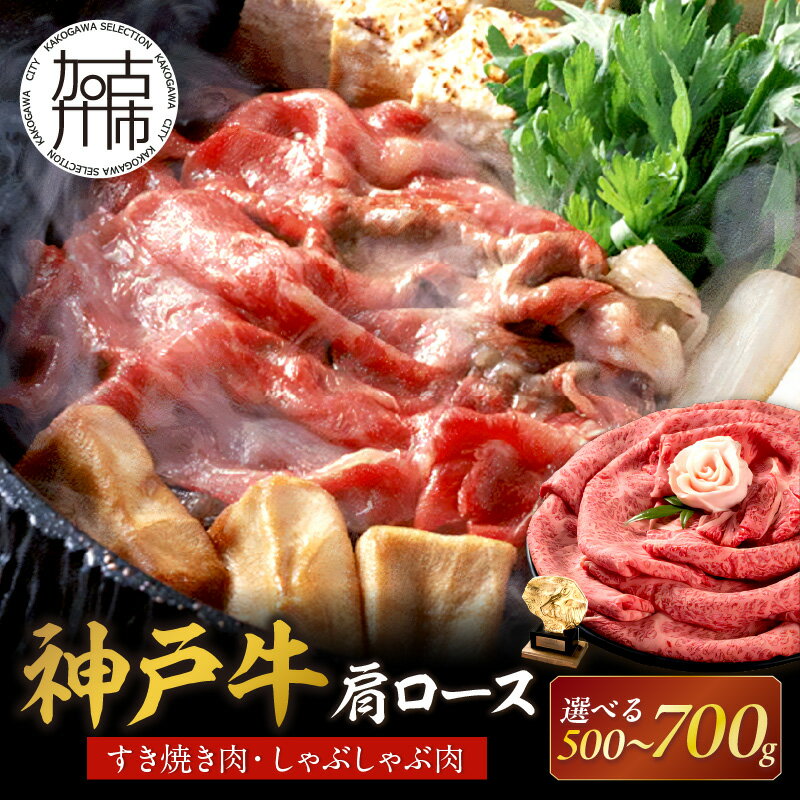 【ふるさと納税】★選べる内容量と発送月★神戸牛肩ロースすき焼き肉・しゃぶしゃぶ肉 500g 700g《神戸牛 肉のヒライ 肩ロース すき焼き しゃぶしゃぶ 選べる内容量 選べる発送月 》