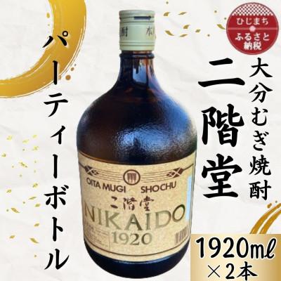 ふるさと納税 日出町 大分むぎ焼酎　二階堂25度パーティボトル(1920ml)2本セットAG45