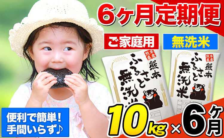
            【6ヶ月定期便】無洗米 定期便《お申込み月の翌月から出荷開始》 熊本ふるさと無洗米 10kg 訳あり 米 コメ こめ 熊本県産 米 ふるさと納税 わけあり 以上のお米ならこれ お米 おこめ 熊本 SDGs むせんまい kome musennmai
          
