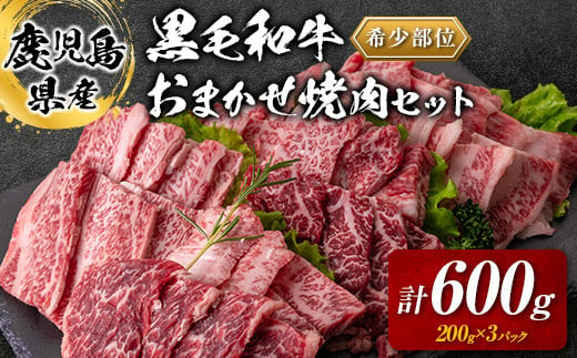 
鹿児島県産黒毛和牛おまかせ焼肉600g 　K208-015
