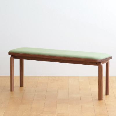 ふるさと納税 府中市 府中市の家具　コッコベンチ　ウォールナット材/生地:ラムース(グリーン)(組み立て式)
