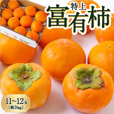 【先行受付】山口農園 特上富有柿 11から12玉 (約3kg)