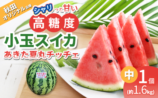 シャリっと甘い小玉スイカ！あきた夏丸チッチェ＜中1個＞　60P3405