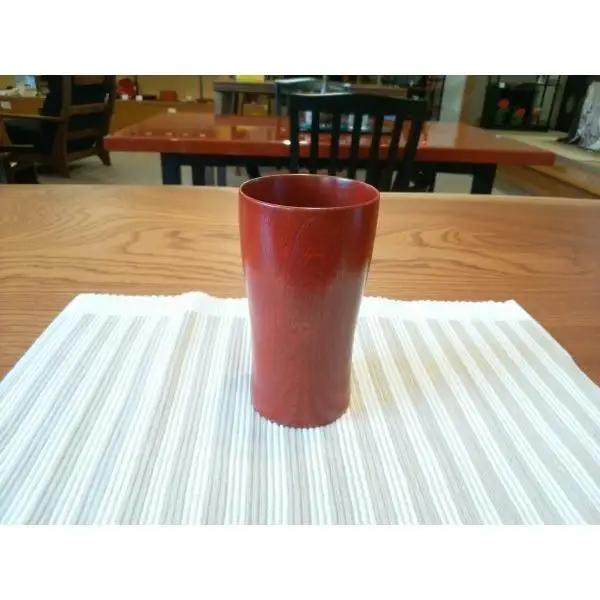 ≪木曽漆器≫ 缶ビール 丸ごとカップ 赤スリ
