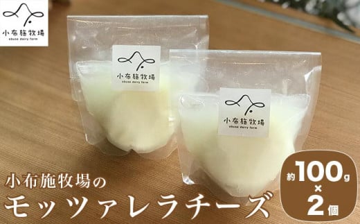 無添加 小布施牧場の搾りたてジャージー牛乳で作ったモッツァレラチーズ 100g × 2個 ［小布施牧場］チーズ モッツァレラ プレゼント 長野 信州 冷蔵便 クール便 ［B-14］