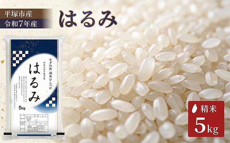 【ふるさと納税】 特A 米 お米 こめ コメ 精米 白米 受賞歴あり 令和7年産 はるみ 5kg 精米 お米 コメ こめ ライス ご飯 白米 お米 5kg 米5kg おにぎり 弁当 湘南産 湘南 平塚産 平塚市産 令和7年産 R7年産 2025年産 神奈川県 平塚市