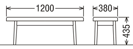 [幅1200]カリモク家具『ベンチ』CW6636 [1288]