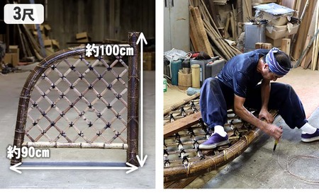 竹垣（虎竹光悦寺垣）3尺 竹製品 インテリア DIY ガーデニング 置物 工芸 和風 TT116