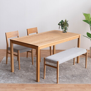 DT01 DC01 BC01 4点 ダイニングセット オーク アネルカグレー テーブル 椅子 ベンチ