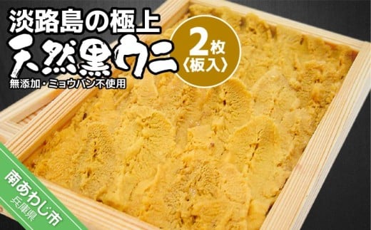 ★予約受付★【無添加・ミョウバン不使用・期間/数量限定】淡路島の極上ウニ！天然黒ウニ（板入２枚）◆３月中旬以降発送開始