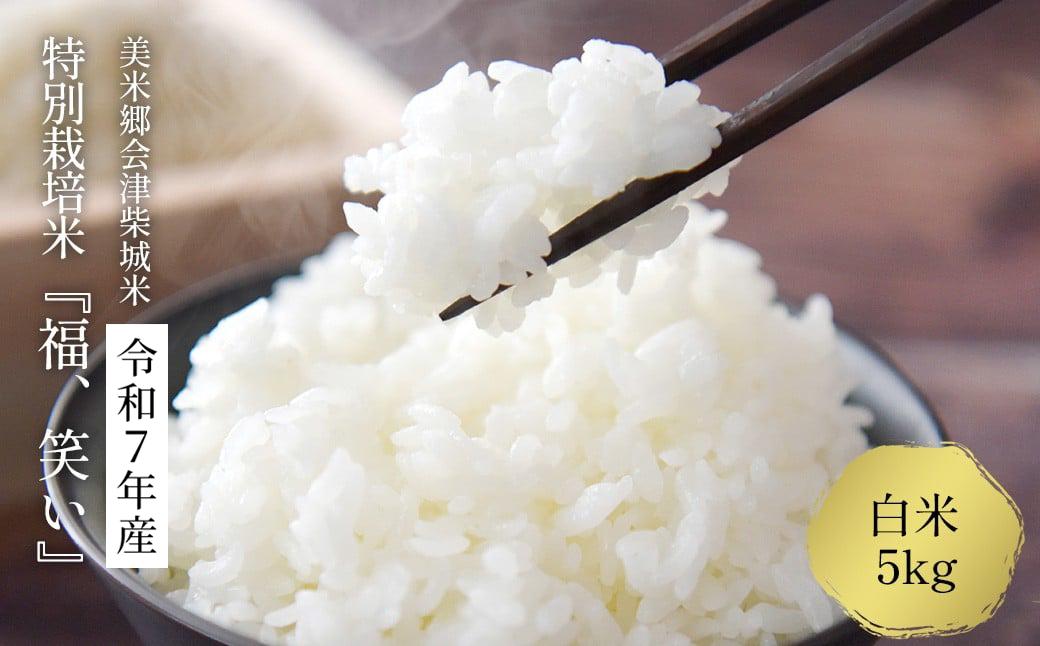 
                  令和7年産　特別栽培米「福 笑い」　5kg　白米　福島県トップブランド米　美米郷会津柴城米【07208-0440】
                