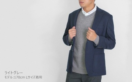 カシミヤVネックセーター ( ライトグレー・L ) | メンズ ニット