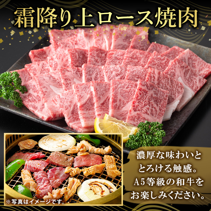 K-482-C 鹿児島県産A５等級黒毛和牛霜降り上ロース焼肉(計750g)【ふるさと産直バザール】霧島市 牛肉 国産 鹿児島県産 ロース 焼肉 肉 精肉