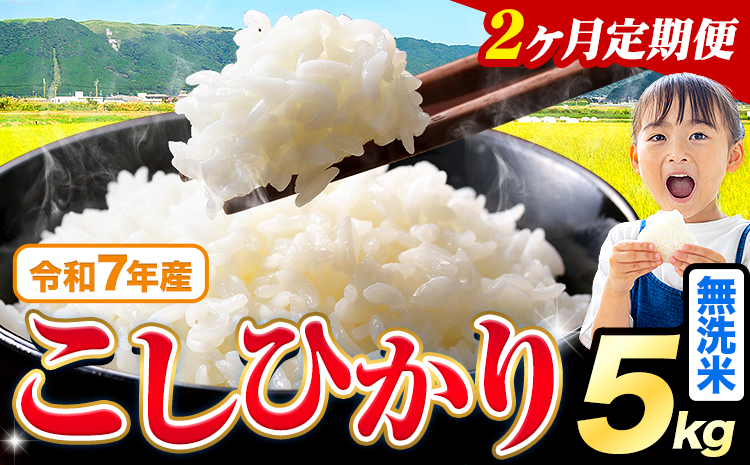 【2ヶ月定期便】令和7年産 無洗米 こしひかり 5kg《お申込みの翌月出荷》熊本県産 ふるさと納税 無洗米 ひの 米 こめ ふるさとのうぜい コシヒカリ コメ お米 おこめ ---reihoku_loc_519_mo2---