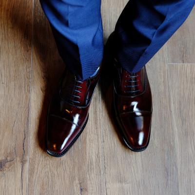 ふるさと納税 大和郡山市 牛革内羽根ストレートチップ 6cmアップシークレットシューズ No.1301 ワイン 24cm |  | 02