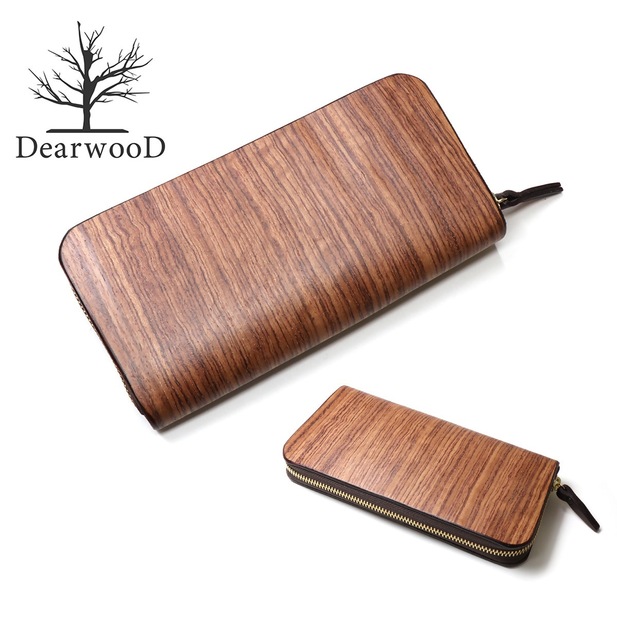 
DearwooD 木の財布(チェーン:ゴールド/チャーム:ブラック)
