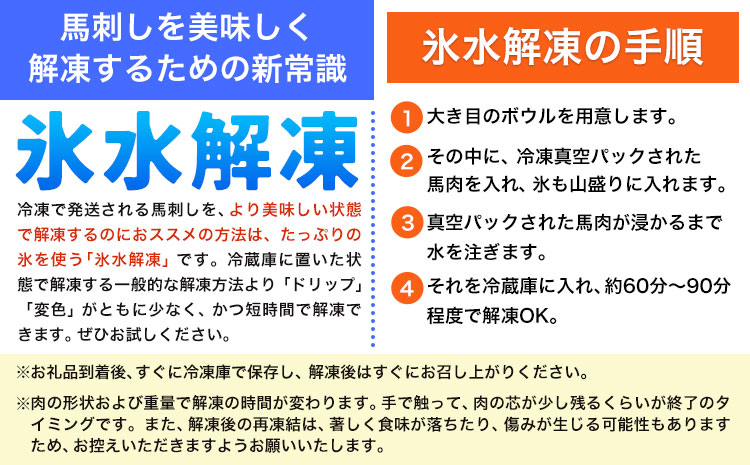 赤身馬刺し 約300g 小分け 1袋 50g 醤油 生姜付き 冷凍 《60日以内に出荷予定(土日祝除く)》 合同会社トライウィン 熊本県 大津町 生食用 肉 馬刺し 馬刺しのタレ付き 送料無料 馬刺 