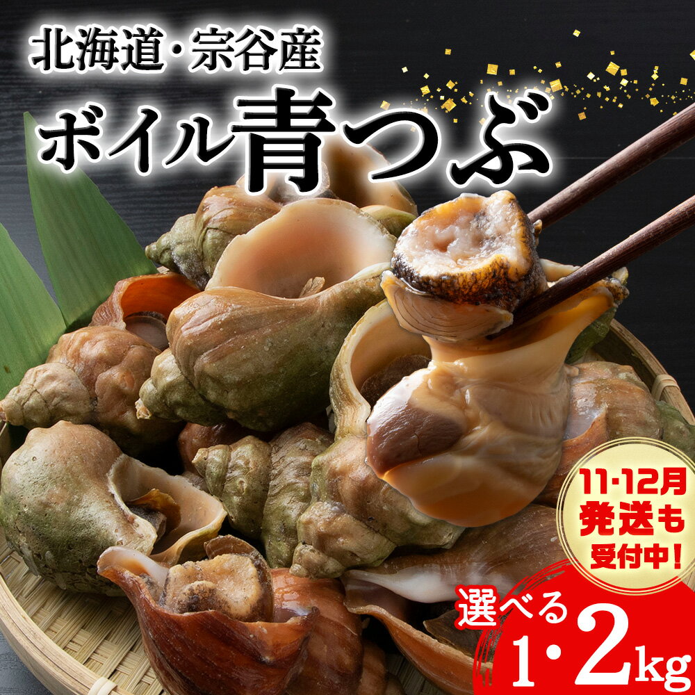 【ふるさと納税】北海道稚内宗谷産 青つぶ 選べる1kg～2kg ボイル・あぶら除去済みつぶ ツブ ツブ貝 貝 魚貝類 ボイル 冷凍 海鮮 海産物 北海道ふるさと納税 稚内 【配送不可地域：離島・沖縄県】