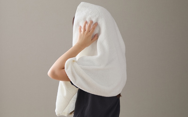 ホワイト＆ナチュラル バスタオル 3枚セット 015B238