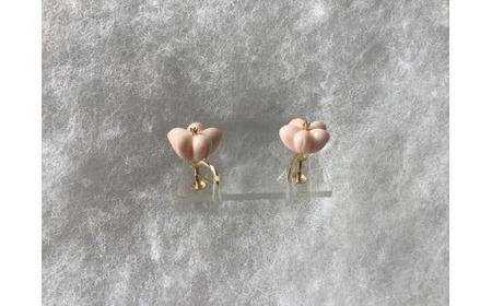 桜ドロップ イヤリング(ヒメ珊瑚 / バネ式 / ゴールド) | 珊瑚 ヒメ珊瑚 サンゴ さんご ヒメサンゴ ピンク 桃色 イヤリング ゴールド 金具 バネ式 アクセサリー 高知県 南国市