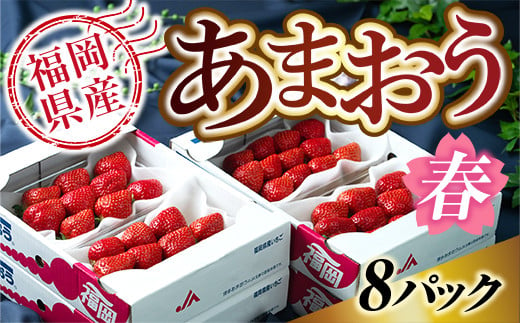 
福岡産あまおう春８パック ※2025年2月上旬から2025年3月下旬に順次発送予定　AX005
