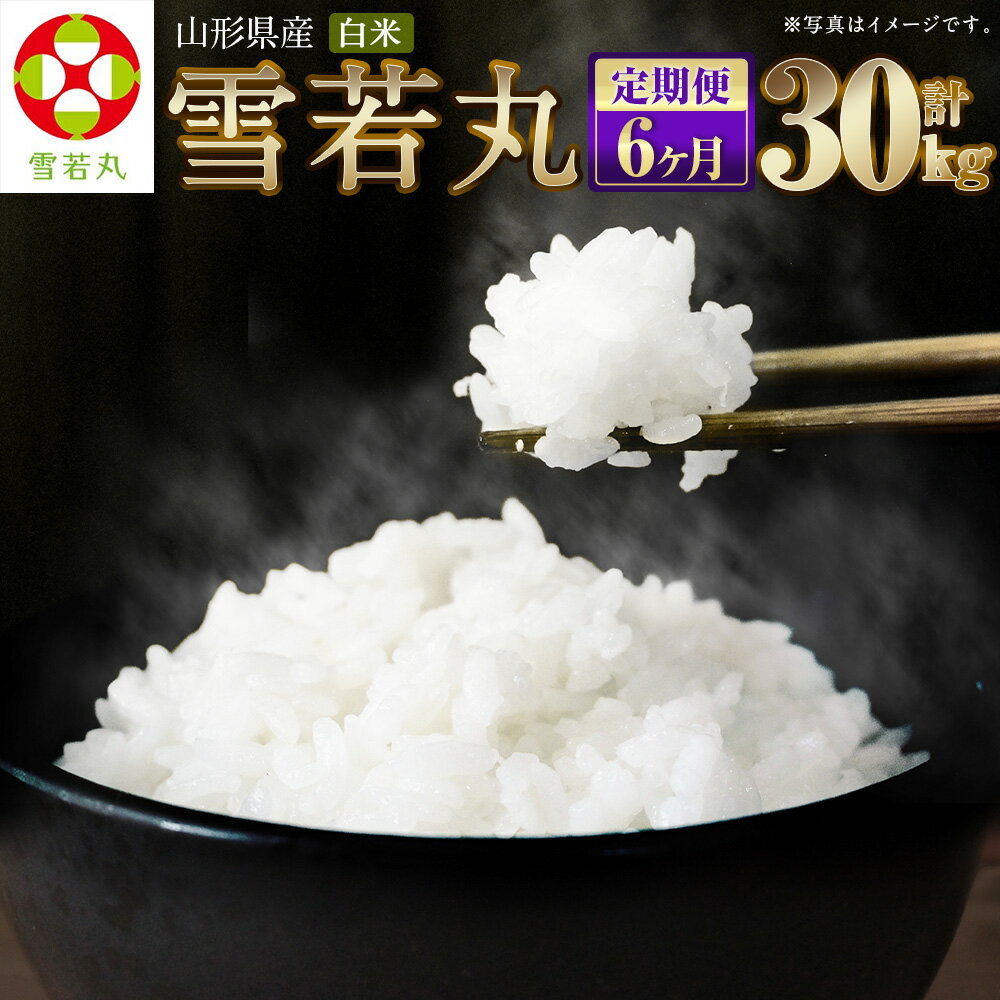 【ふるさと納税】【6ヶ月定期便】【令和7年産新米】〈白米〉 雪若丸 5kg×6回 合計30kg 山形県産 (5kg袋小分け) 精米 【2025年11月上旬発送開始予定】