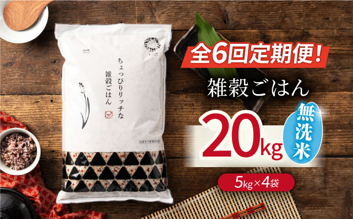 【全6回定期便】水研ぎ不要 雑穀ごはん 無洗米 20?s 【有限会社 農産ベストパートナー】 [ZBP155]