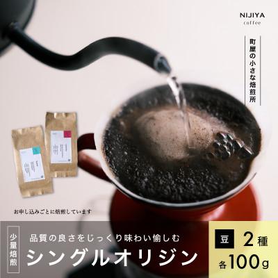 ふるさと納税 村上市 高品質シングルオリジンコーヒー飲み比べ2種(各100g) 【 豆 】厳選スペシャルティコーヒー
