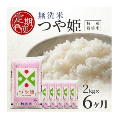 ふるさと納税 酒田市 【毎月定期便】特別栽培米　無洗米つや姫2kg全6回