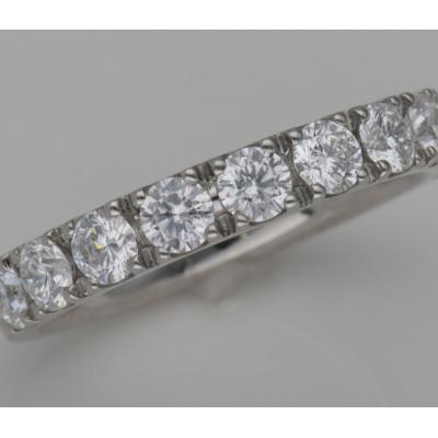 ふるさと納税 甲府市 PT999鍛造リング　ハーフエタニティダイヤ10石1.0ct　9000300567 |  | 02