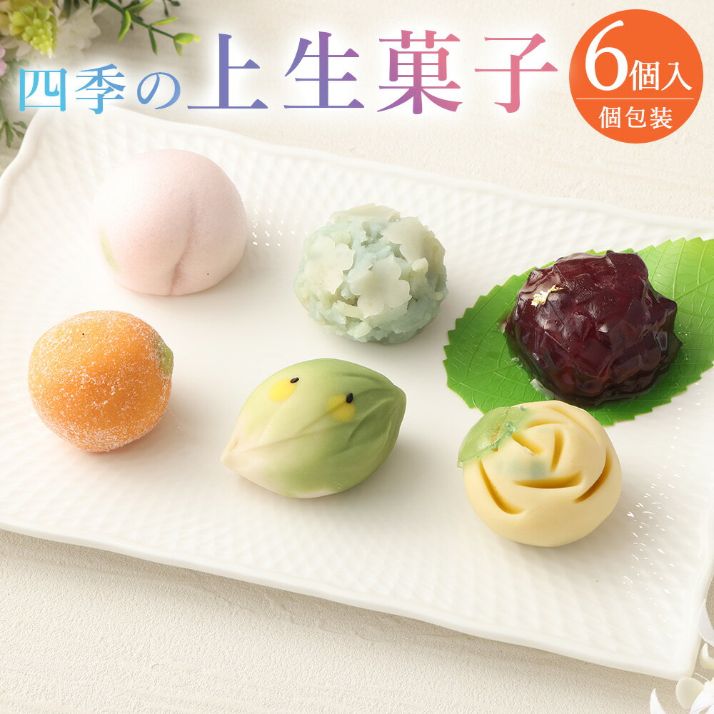 【ふるさと納税】四季の上生菓子 個包装 計270g（6個入×45g） 練り切り きんとん 菓銘 お菓子 和菓子 スイーツ 国産 冷凍 東京都 武蔵野市 送料無料