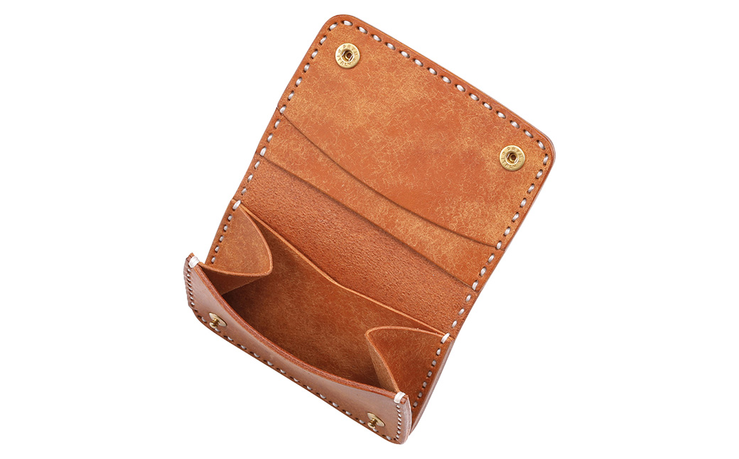 豊岡財布 haaki Leather コインパース HLW304 / コニャック / コインケース 小銭入れ カード入れ 手のひらサイズ 財布 サイフ ブランド 牛皮革 プエブロレザー 革 メンズ レ