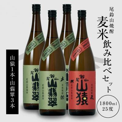 ふるさと納税 木城町 焼酎尾鈴山(山猿1本・山翡翠3本)各1,800ml