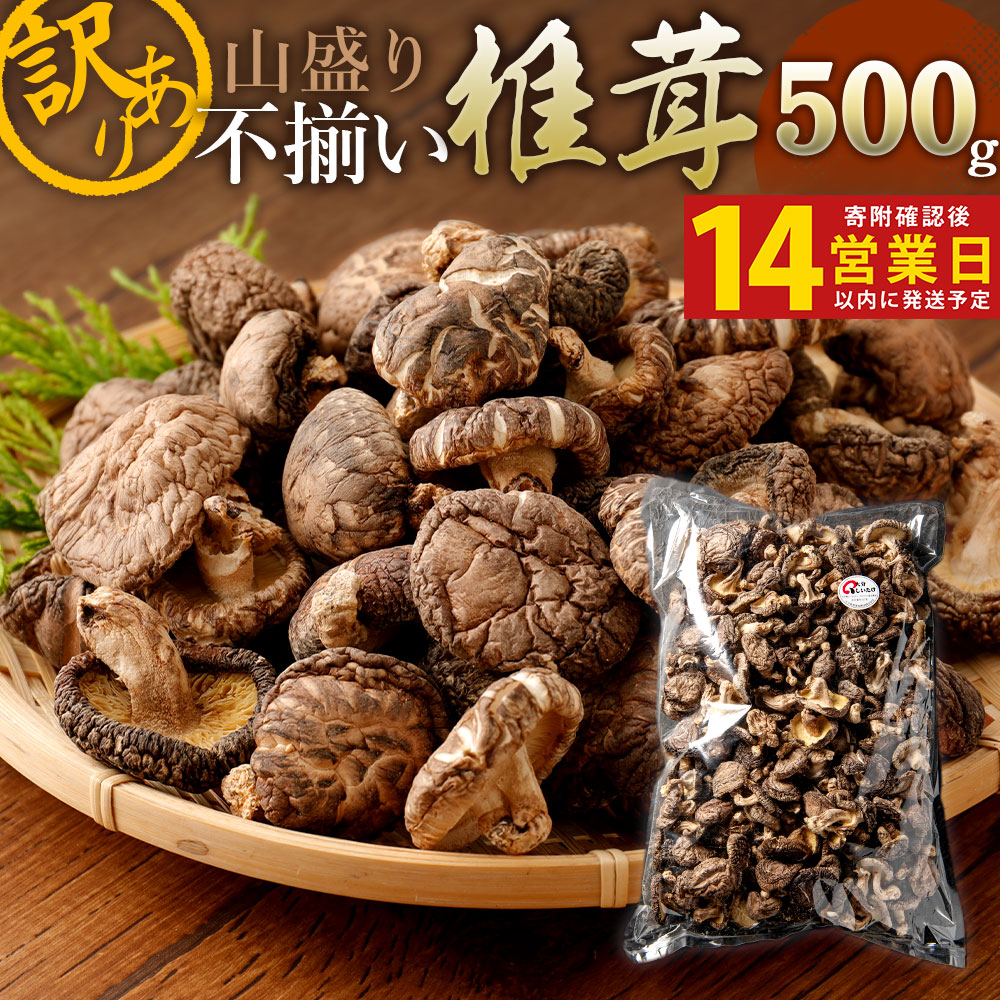 【ふるさと納税】【入金確認後14日以内に発送】山盛り不揃い椎茸 500g 大容量 訳あり 14000円 1万4000円 家庭用 しいたけ 乾燥シイタケ 国産 九州 大分県 送料無料