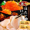 贅沢 海の幸！漁協 直送！本場「 北海道 」ホタテ 500g ＆ いくら 醤油漬け 250g 海鮮 セット！ 貝柱 イクラ 大粒 鮭 小分け 国産 鮭卵 海鮮丼