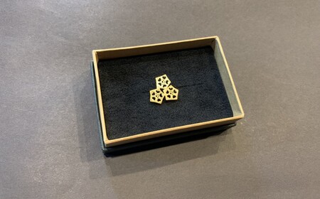 オクラ-パッド　ピンブローチ（金）【kt059-002-1】