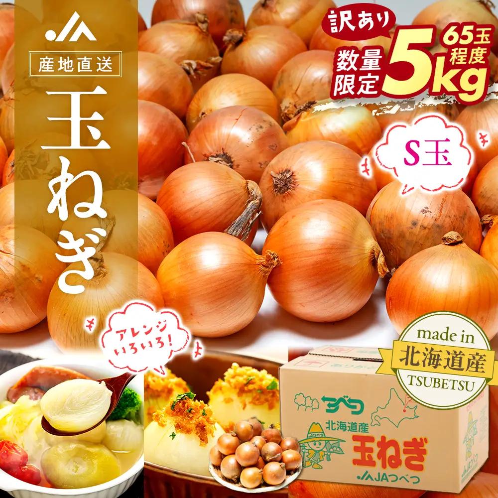 【先行受付】【訳あり】玉ねぎ S玉 5kg | わけあり 小ぶり たまねぎ タマネギ 玉葱 オニオン 大容量 甘い 国産 産地直送 サラダ向け ポトフ シチュー 煮込み 北海道 津別町 送料無料