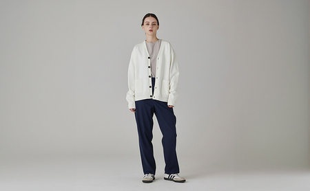 カーディガン アンユースレス スニットカーディガン 服 洋服 ファッション 耐久性 上品 コーマ糸 無撚糸コットン 洗濯可能 墨田区 東京都 オフ/L規